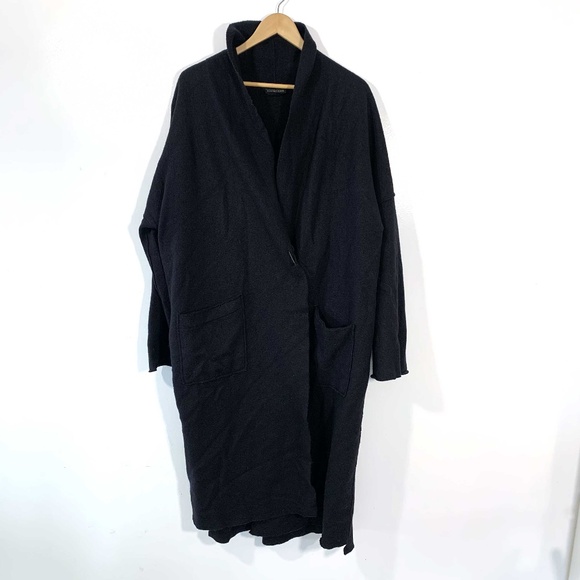Eileen Fisher Jackets & Blazers - Eileen Fisher Open-Front Boiled Wool Coat with Clip Closure